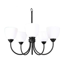 HOMEnhancements 20748 - Laredo 5-Light Chandelier - MB White Glass