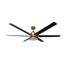 HOMEnhancements 21201 - 6-Blade 72" Weathered Gold Fan MB Blades Damp 18W LED 3K