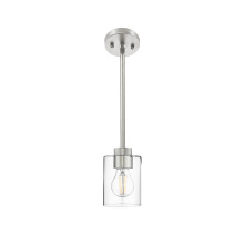 HOMEnhancements 21450 - Mincio 1-Light Clear Glass Mini Pendant - NK