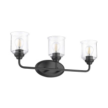 HOMEnhancements 21471 - Acheron 3-Light Clear Glass Vanity - MB