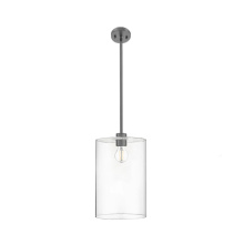 HOMEnhancements 21882 - Minicio 1-Light 9" Clear Glass Pendant - MB