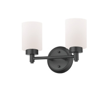 HOMEnhancements 21984 - Mincio 2-Light White Glass Vanity - MB