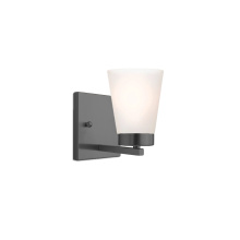 HOMEnhancements 22038 - Aria 1-Light Frosted Cone Glass Sconce/Vanity - MB