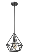 HOMEnhancements 70013 - Vivio Vega 1-Light Cage Pendant - Matte Black