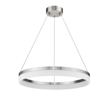 HOMEnhancements 70172 - Vivio Elio 24" 35W LED Halo Acrylic Lens Pendant Brushed Nickel