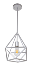 HOMEnhancements 70301 - Vivio Vega 1-Light Cage Pendant - Silver