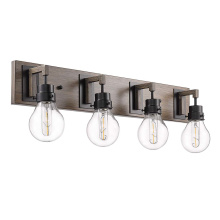HOMEnhancements 70118 - Vivio Roxton 4-Light Vanity - MB with Wood Style Accents