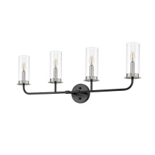 HOMEnhancements 70166 - Vivio Aura 4-Bulb Two-Toned Vanity Light - CG/MB/NK