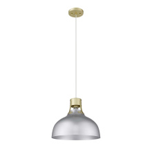 HOMEnhancements 70211 - Vivio Octavia Steel Shade Pendant - Silver/Champagne Gold