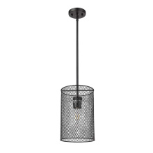 HOMEnhancements 70256 - Vivio Salerno 1-Light Mesh Cylinder Pendant - MB Frosted Glass E26