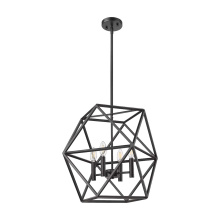 HOMEnhancements 70361 - Vivio Solano 4-Light 20" Geometric Pendant - MB
