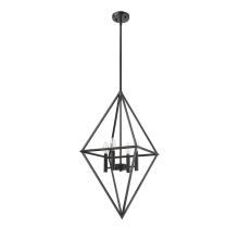 HOMEnhancements 70373 - Vivio Gomez 4-Light 20" Geometric Triangle Pendant - MB
