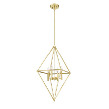 HOMEnhancements 70376 - Vivio Gomez 4-Light 20" Geometric Triangle Pendant - CG