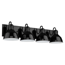 HOMEnhancements 70424 - Vivio Gia 4-Light Vanity - Glossy Black