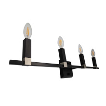 HOMEnhancements 70442 - Vivio Maroni 4-Light Wall Sconce/Vanity - Matte Black/Brushed Nickel