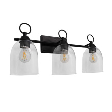 HOMEnhancements 70445 - Vivio Rhine 3-Light Vanity - MB - Clear Glass