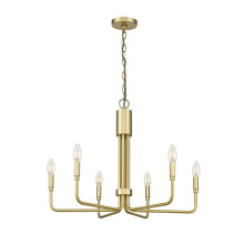 HOMEnhancements 70505 - Vivio Alph 6-Light Flat Bottom Chandelier - BB(E12)