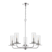 HOMEnhancements 70580 - Vivio 5-Light Clear Glass Chandelier - NK