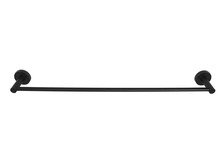 HOMEnhancements 20214 - Modern Round 24" Towel Bar - Matte Black