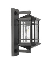 HOMEnhancements 18620 - Medium Coach Light - Textured Black - Clear Seeded Glass