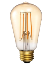 HOMEnhancements 18908 - LED ST19 Vintage Filament Lamp - 7W - 2200K