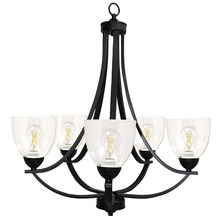 HOMEnhancements 19560 - Victoria 5-Light Chandelier - MB Clear Glass