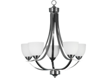 HOMEnhancements 15747 - Victoria 5-Light Chandelier - NK White Glass