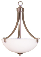 HOMEnhancements 15753 - Victoria 3-Light Foyer Entry Fixture - NK White Glass