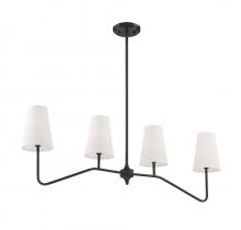 Savoy House Meridian M10078ORB - 4-Light Linear Chandelier in Oil Rubbed Bronze