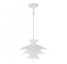 Savoy House Meridian M70096WH - 1-Light Pendant in White