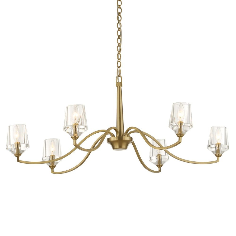 Uttermost Barcelona 6 Light Brass Chandelier