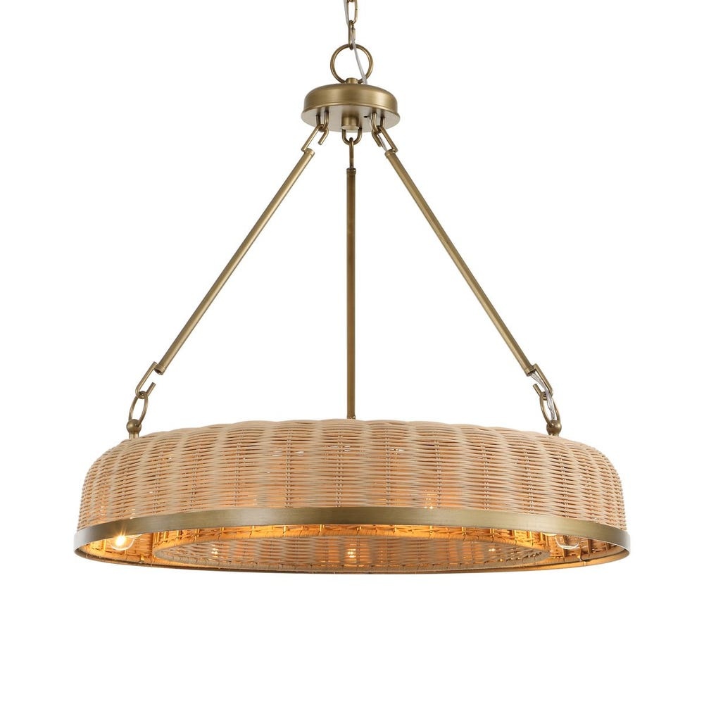 Uttermost Ladakh 9 Light Round Wicker Pendant