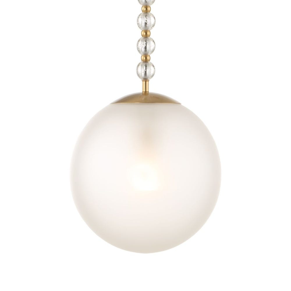 Uttermost Ripple 1 Light Frost Glass Pendant