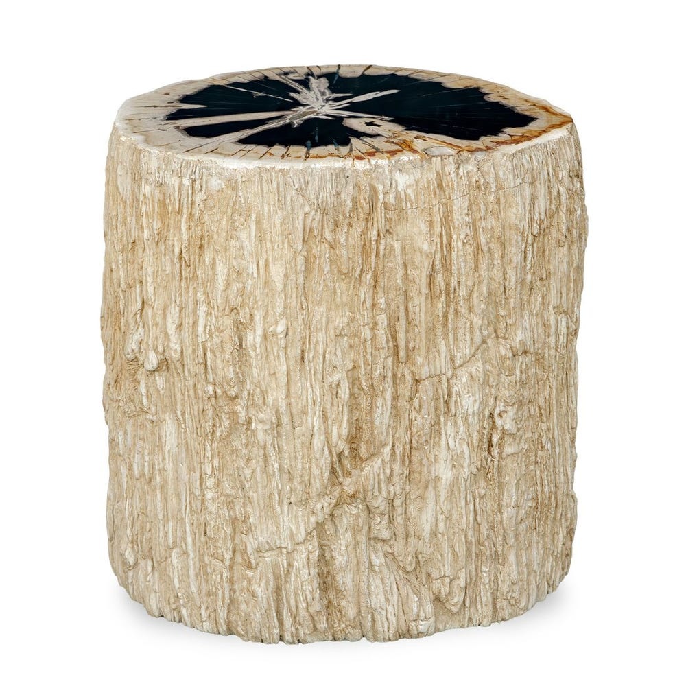 Uttermost Arco Petrified Wood Top Accent Table
