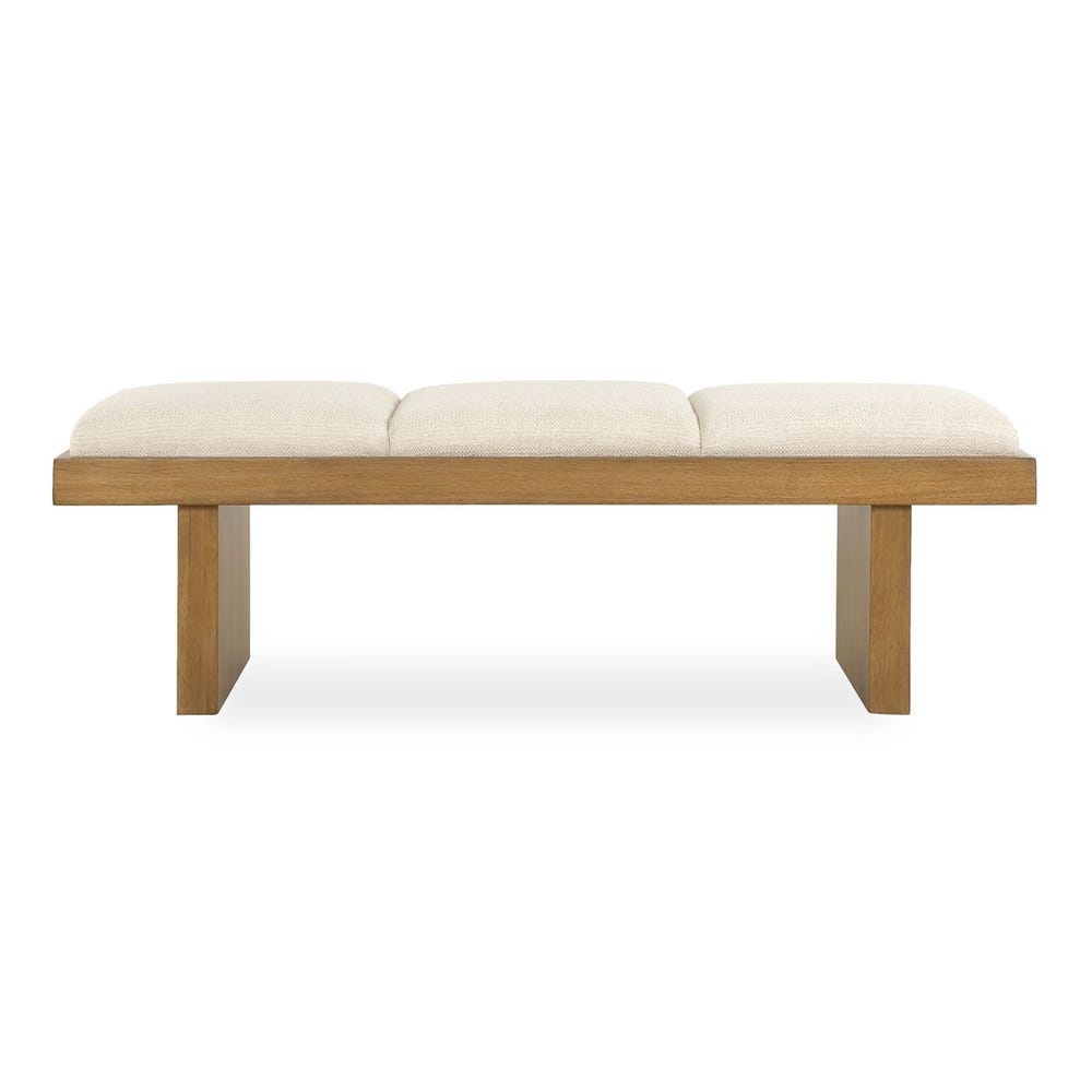 Uttermost Haden White Upholstery Bench