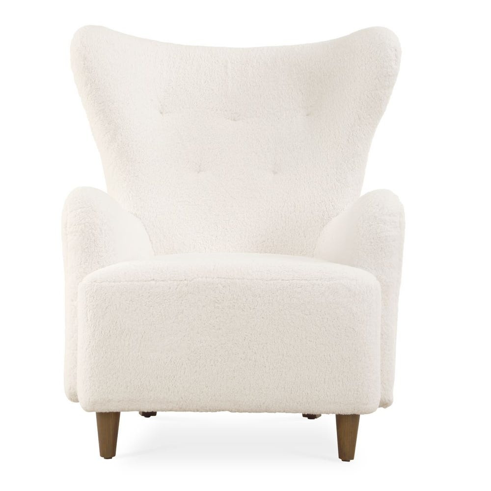 Uttermost Ingel White Wingback Armchair