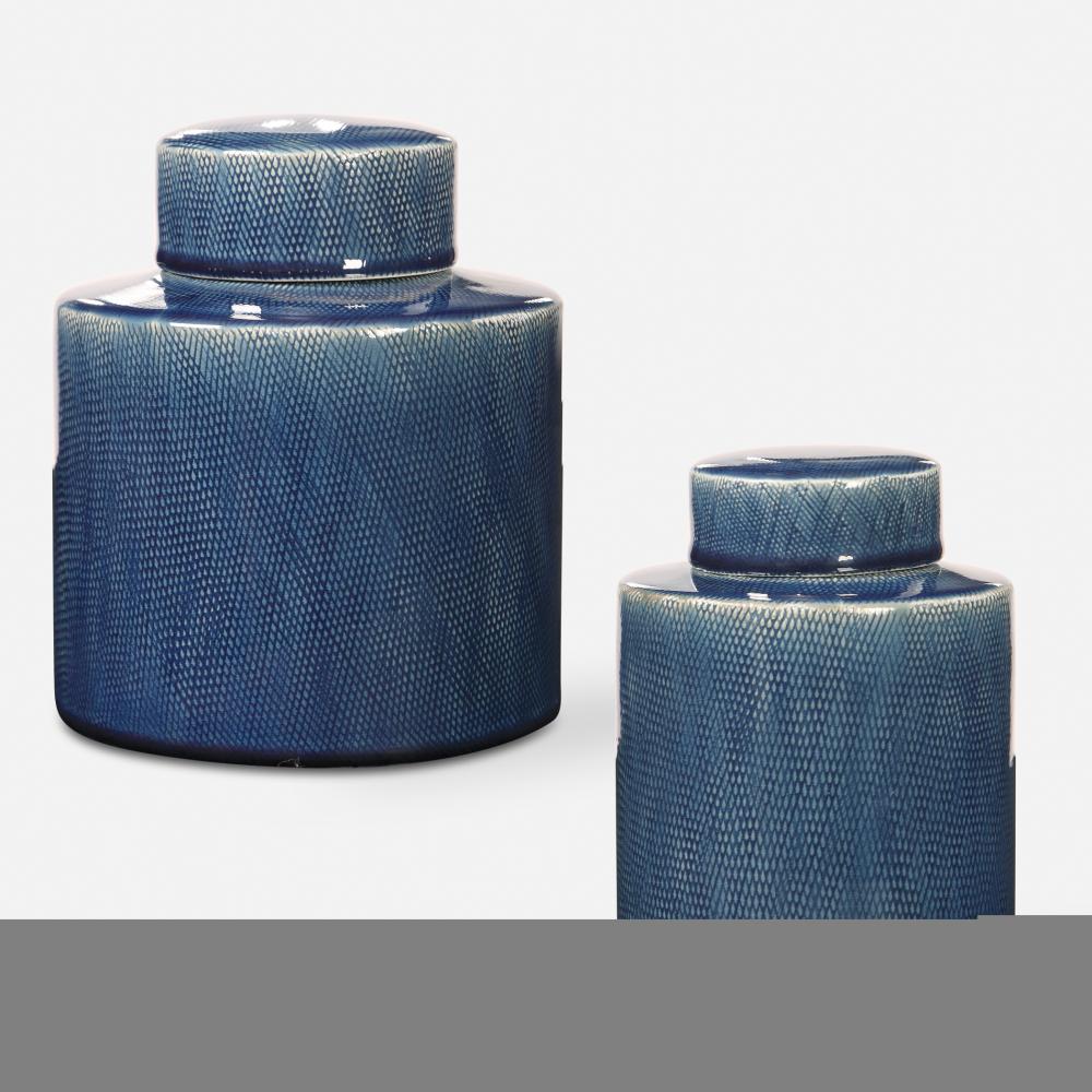 Uttermost Saniya Blue Containers, S/2