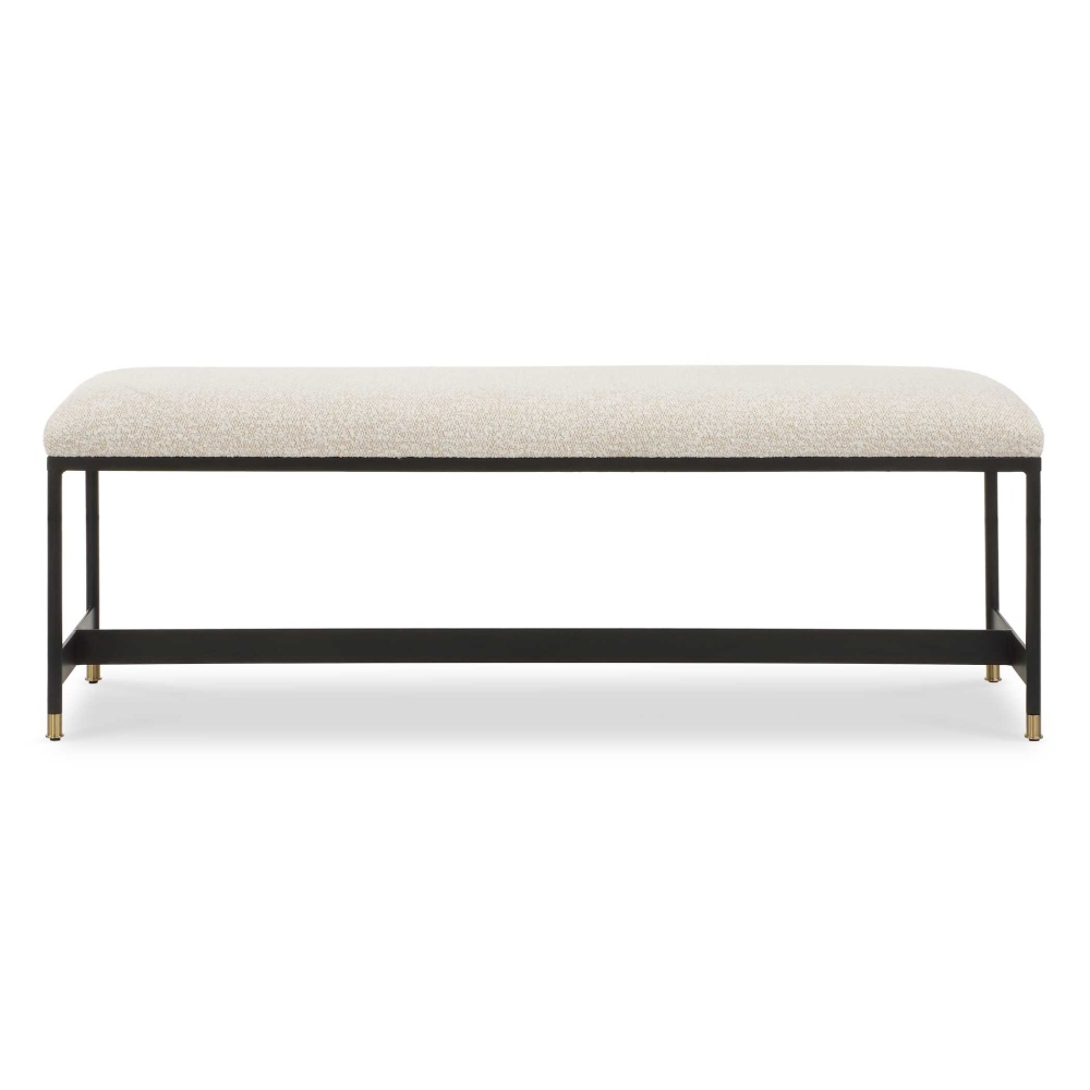 Uttermost Halston Upholstered White Bench
