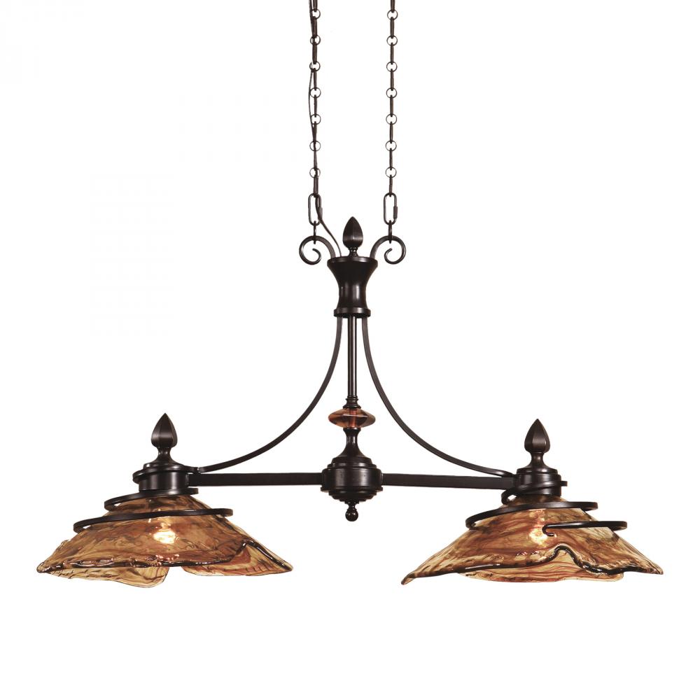 Uttermost Vitalia 2 Light Bronze Kitchen Island