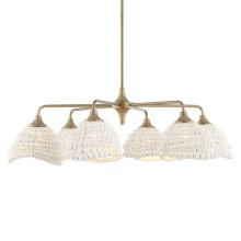Uttermost 21630 - Uttermost Biddeford 6 Light White Beaded Pendant