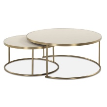 Uttermost 50370 - Uttermost Aragon White Nesting Coffee Tables Set/2