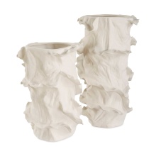 Uttermost 18268 - Uttermost Ripple Crest White Vases Set/2