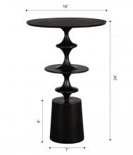 Uttermost 22921 - Uttermost Flight Textured Black Accent Table