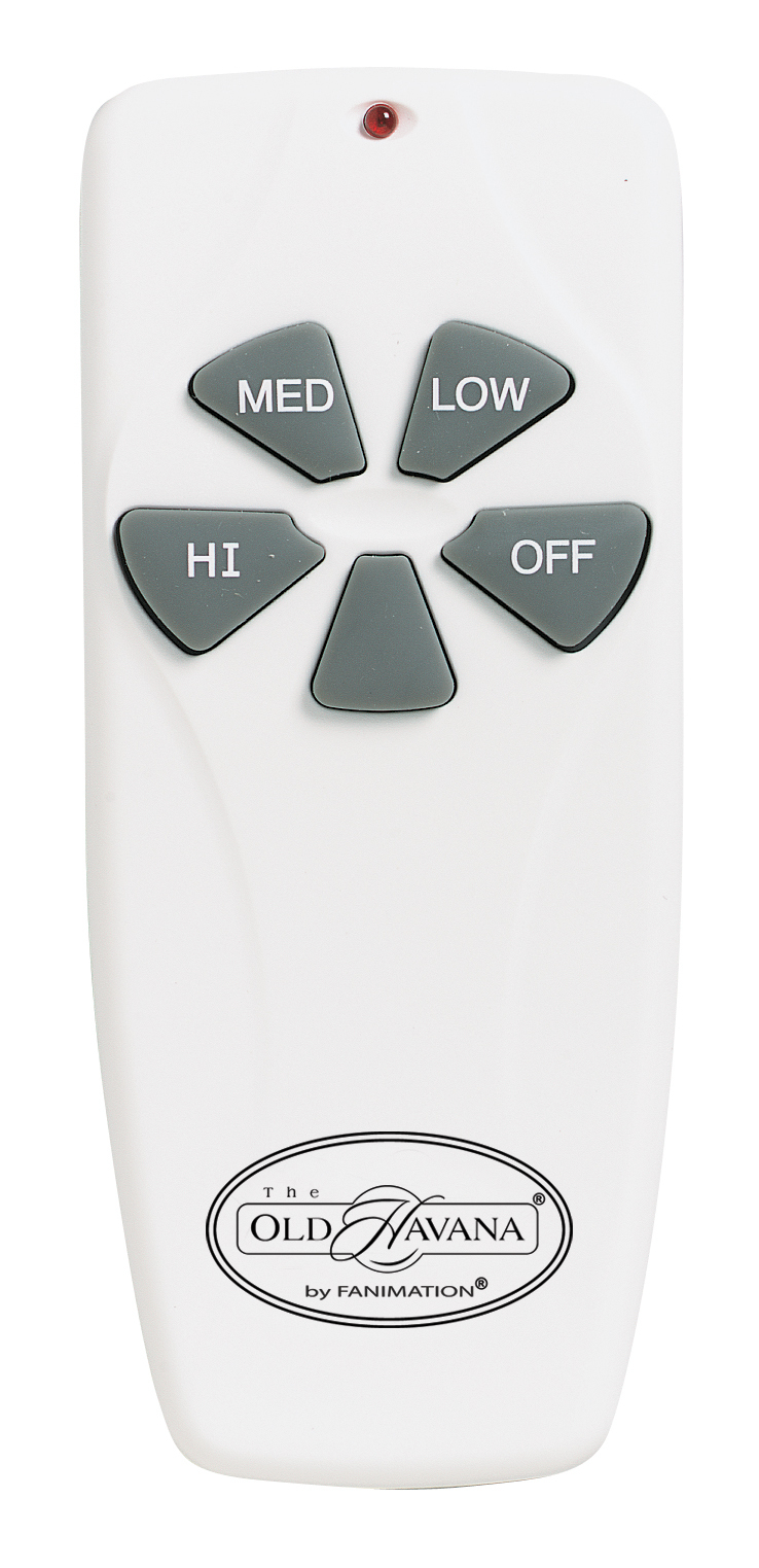 Old Havana Remote Control Fan Only (3-speed): White