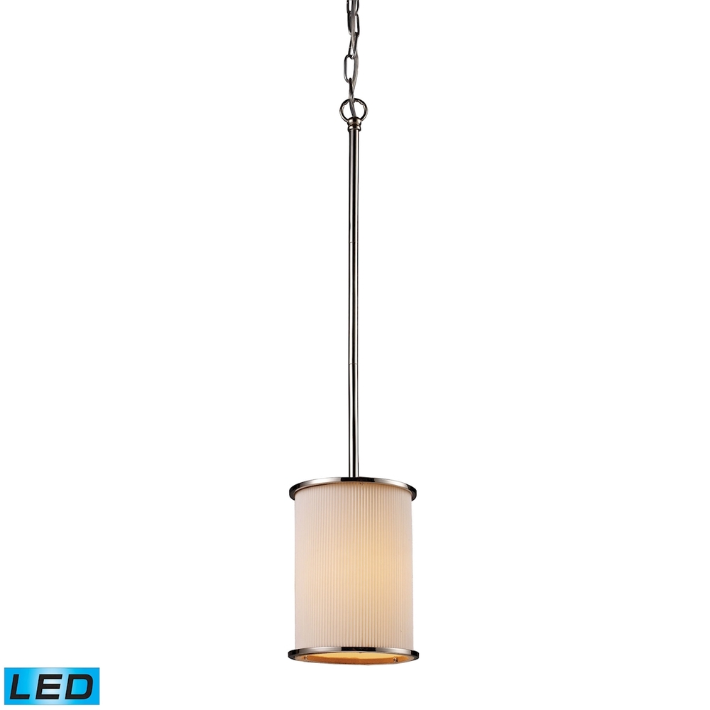Lureau 1-Light Pendant And Fabric Shade - LED Offering Up To 800 Lumens (60 Watt Equivalent) With Fu