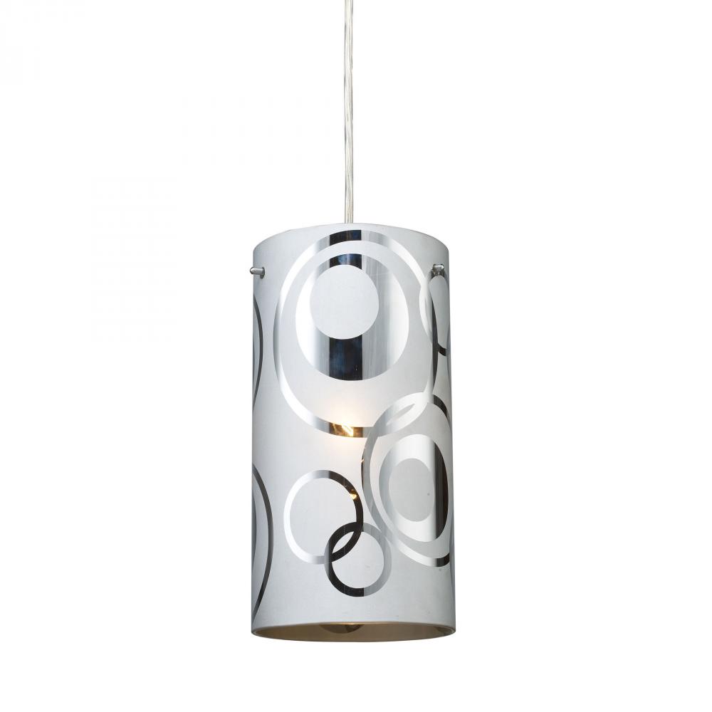 Chromia 1-Light Mini Pendant in Polished Chrome with Cylinder Shade