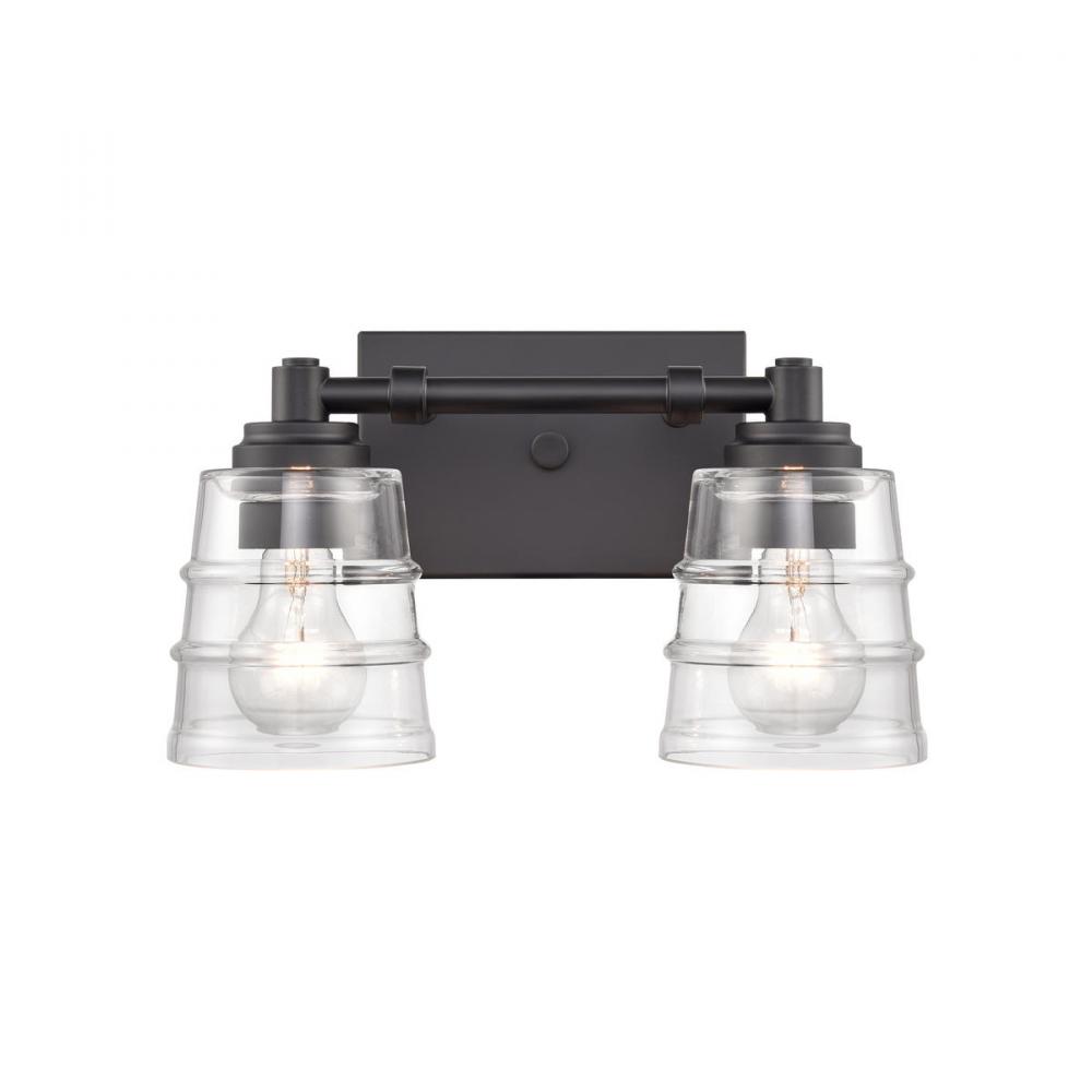 Pulsate 13'' Wide 2-Light Vanity Light - Matte Black