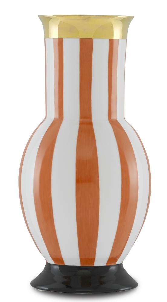 De Luca Small Coral Stripe Vase