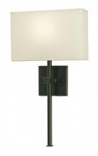 Currey 5905 - Ashdown Bronze Wall Sconce, White Shade