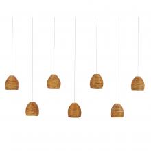 Currey 9000-1067 - Beehive 7-Light Linear Multi-Drop Pendant